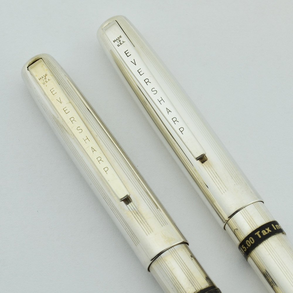 Eversharp Slim Ventura Fountain Pen Set Sterling, Fine Nib (Near Mint